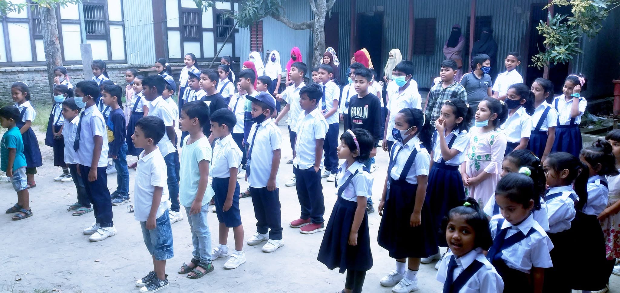 Morning assembly at Hazi Fazlul Haque Academy